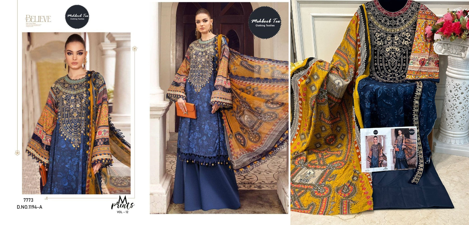 1194A Mehboob Tex Pakistani Salwar Suits
