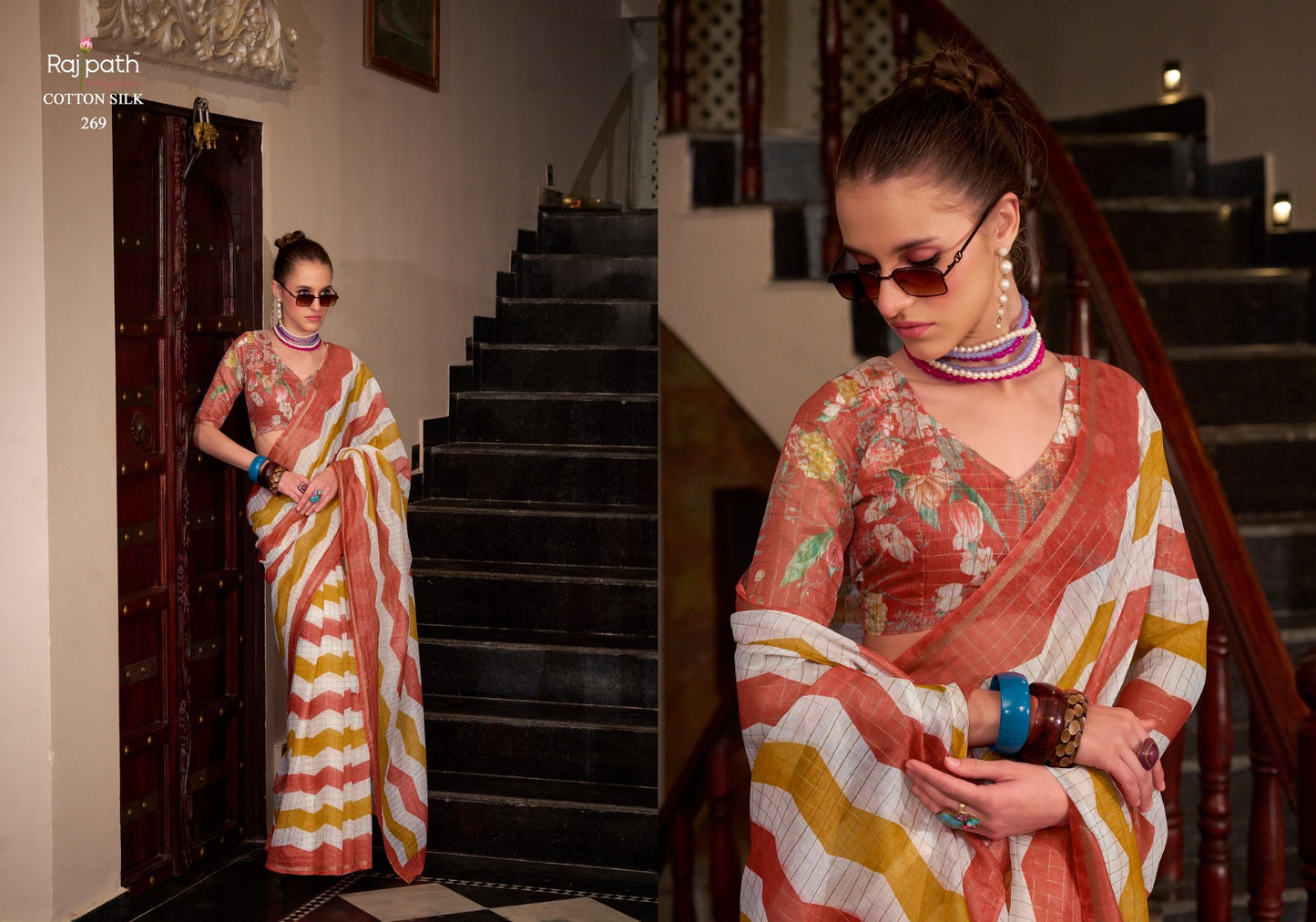 269 Rang De Basanti Rajpath Linen Cotton Sarees