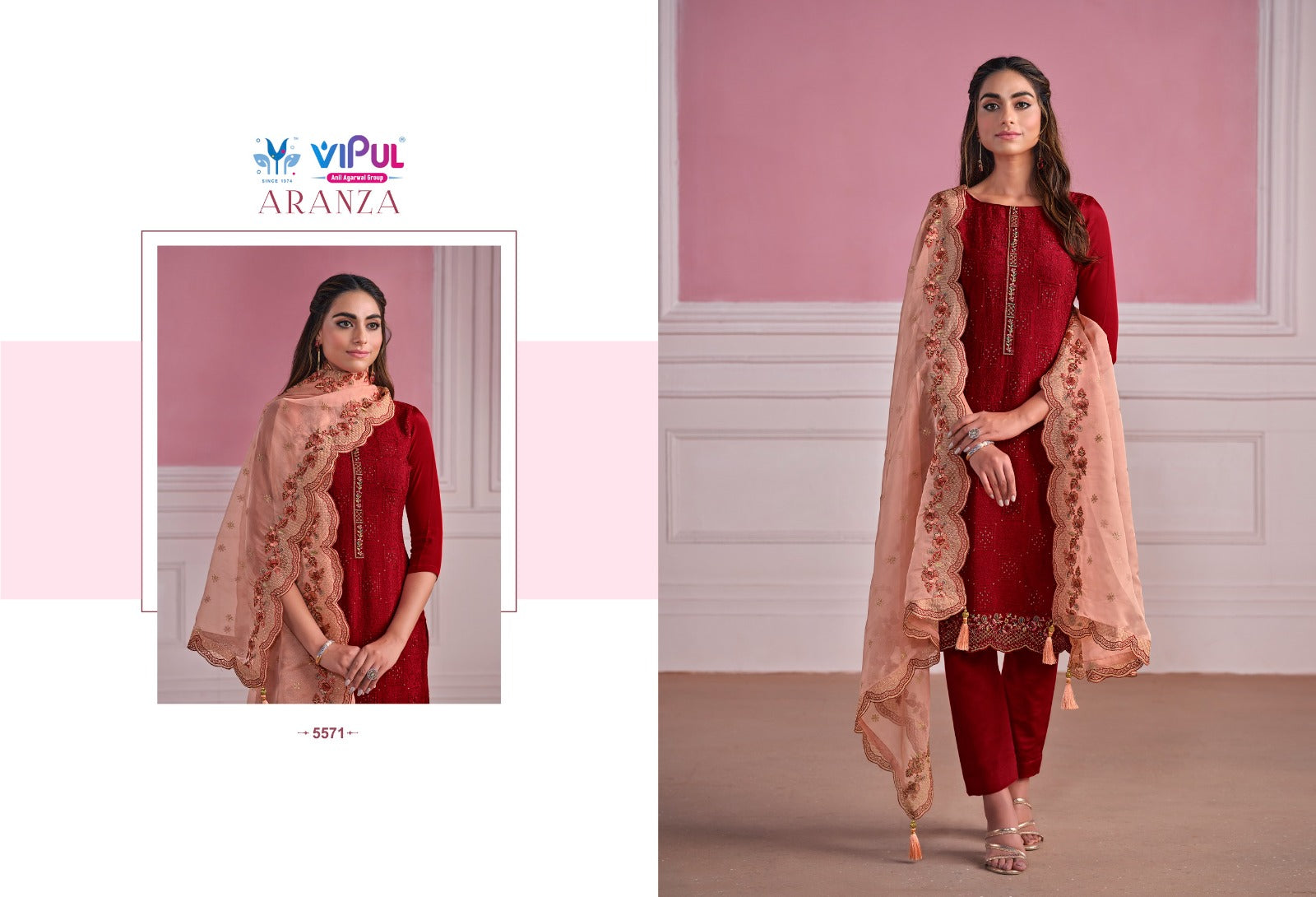5571 Aranza Vipul Unstitched Suits