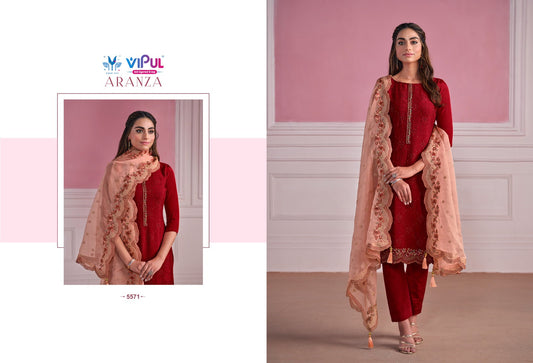 5571 Aranza Vipul Unstitched Suits