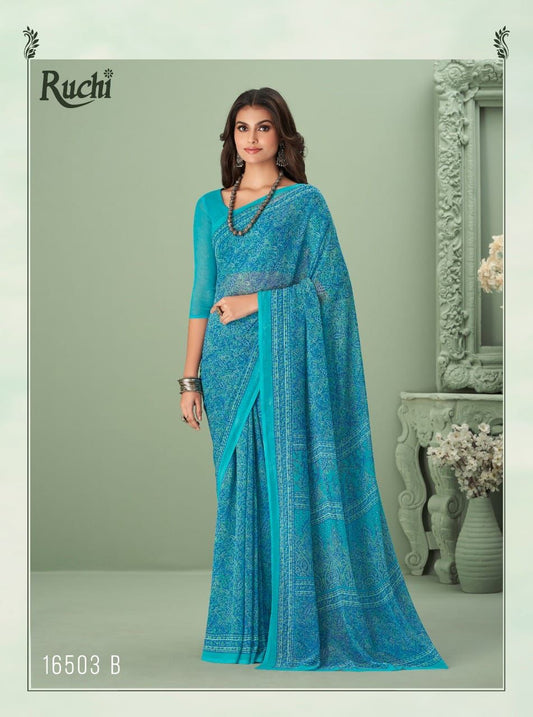 16503-B Raga Georgette Vol 1 Ruchi Sarees