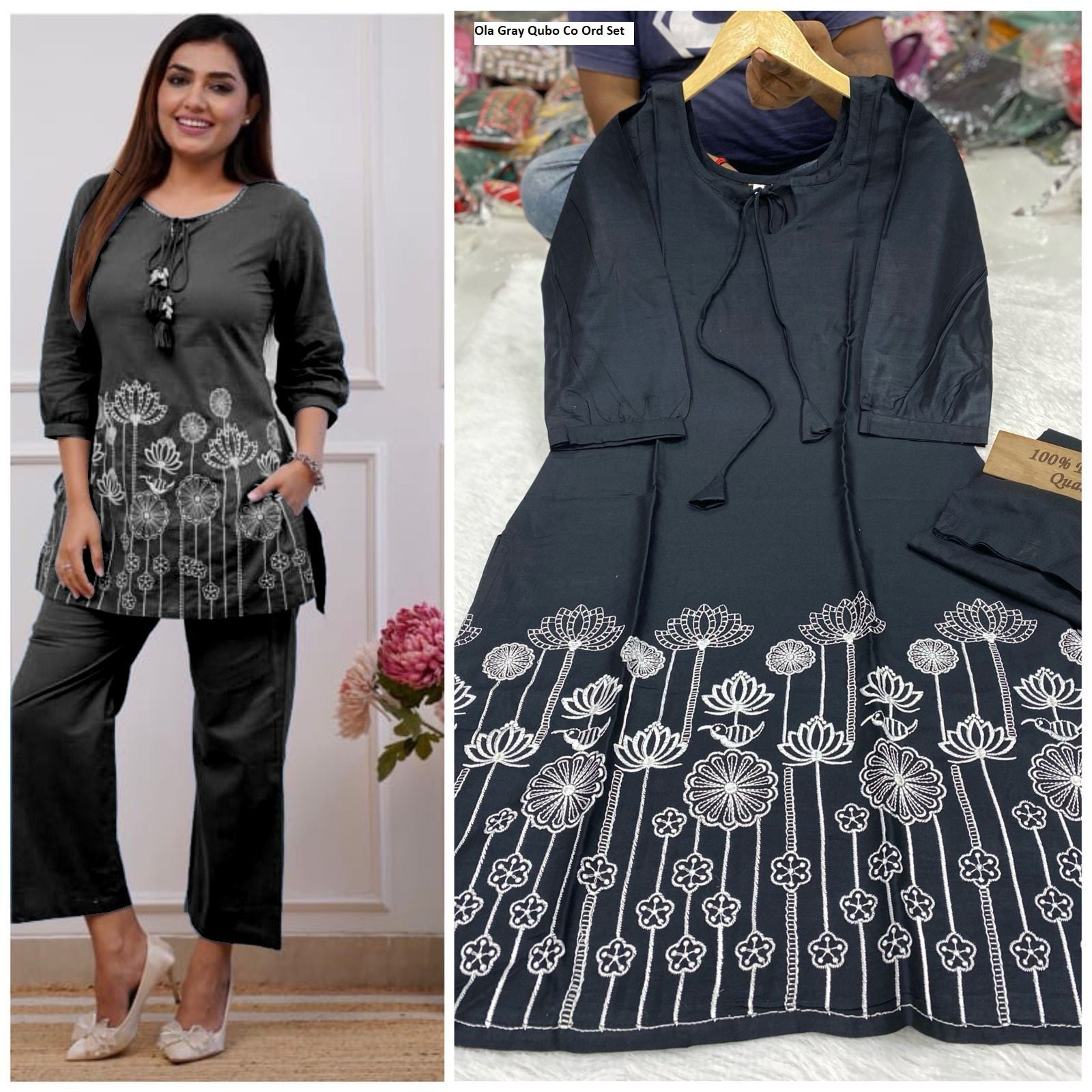 Ola Gray Qubo Co Ord Set