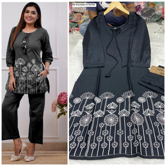 Ola Gray Qubo Co Ord Set
