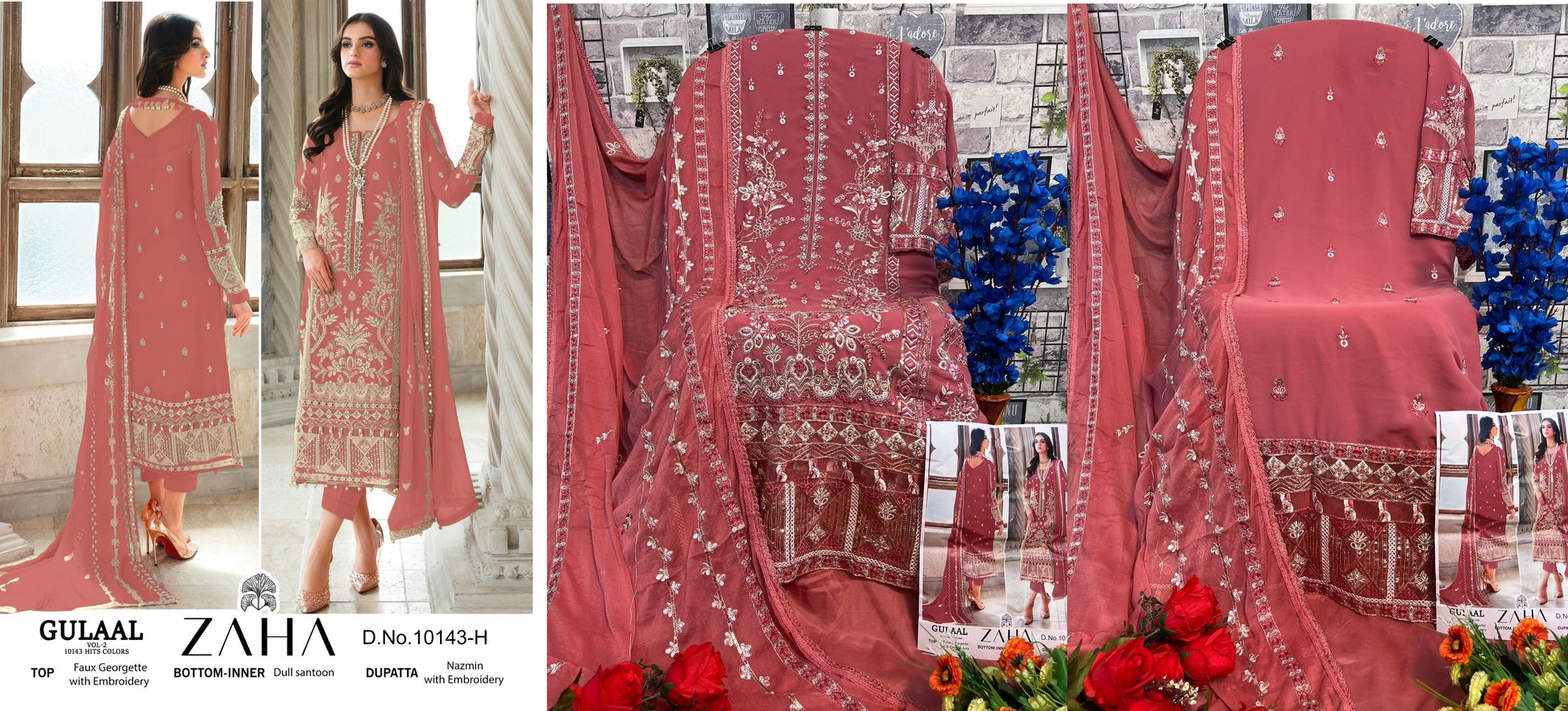 10143H Zaha Pakistani Salwar Suits