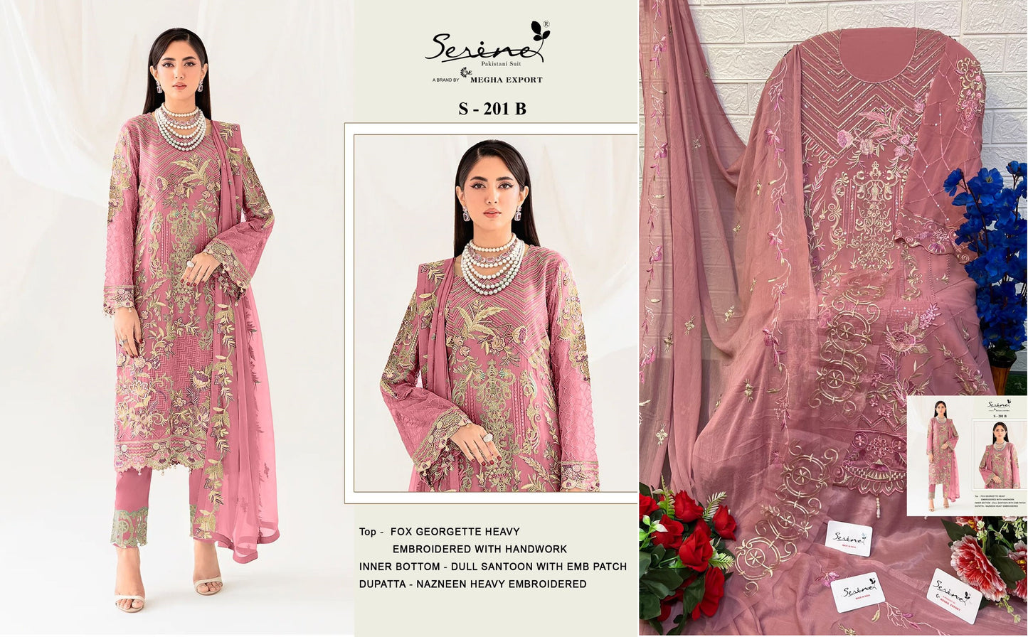 201B Serine Pakistani Salwar Suits