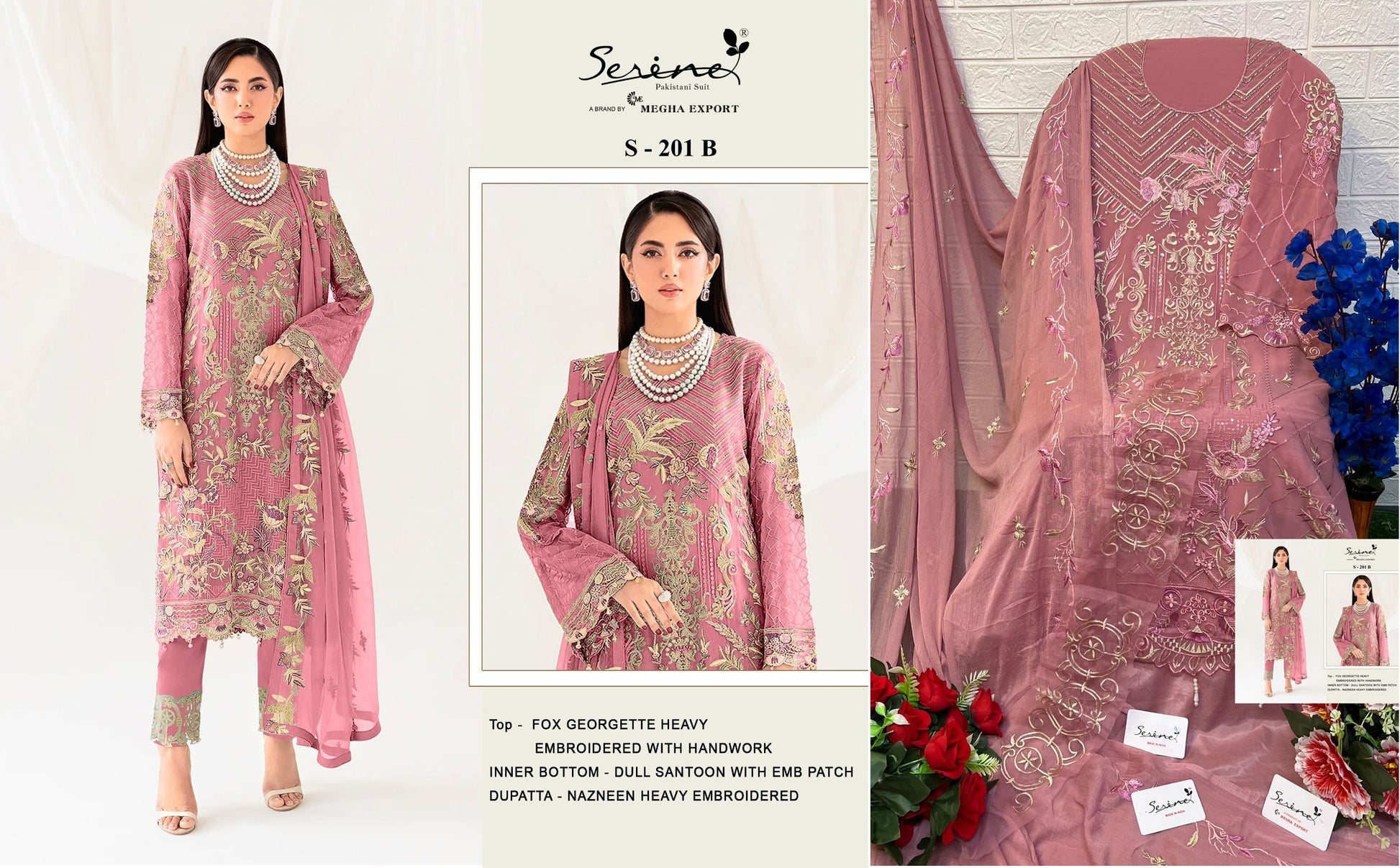 201B Serine Pakistani Salwar Suits