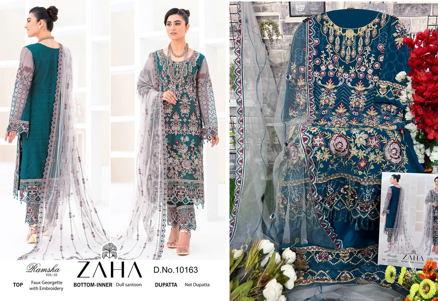 10163 Zaha Pakistani Salwar Suits