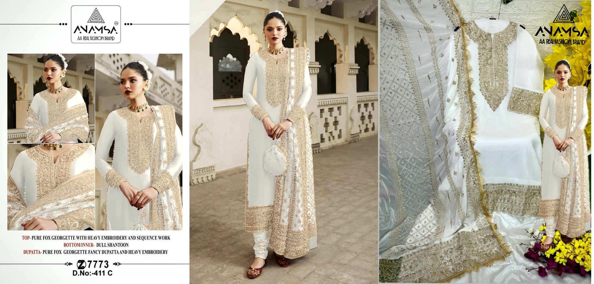 411C Anamsa Pakistani Salwar Suits