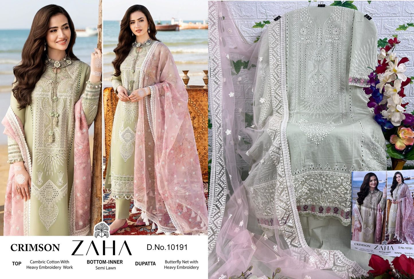 10191 Zaha Pakistani Salwar Suits