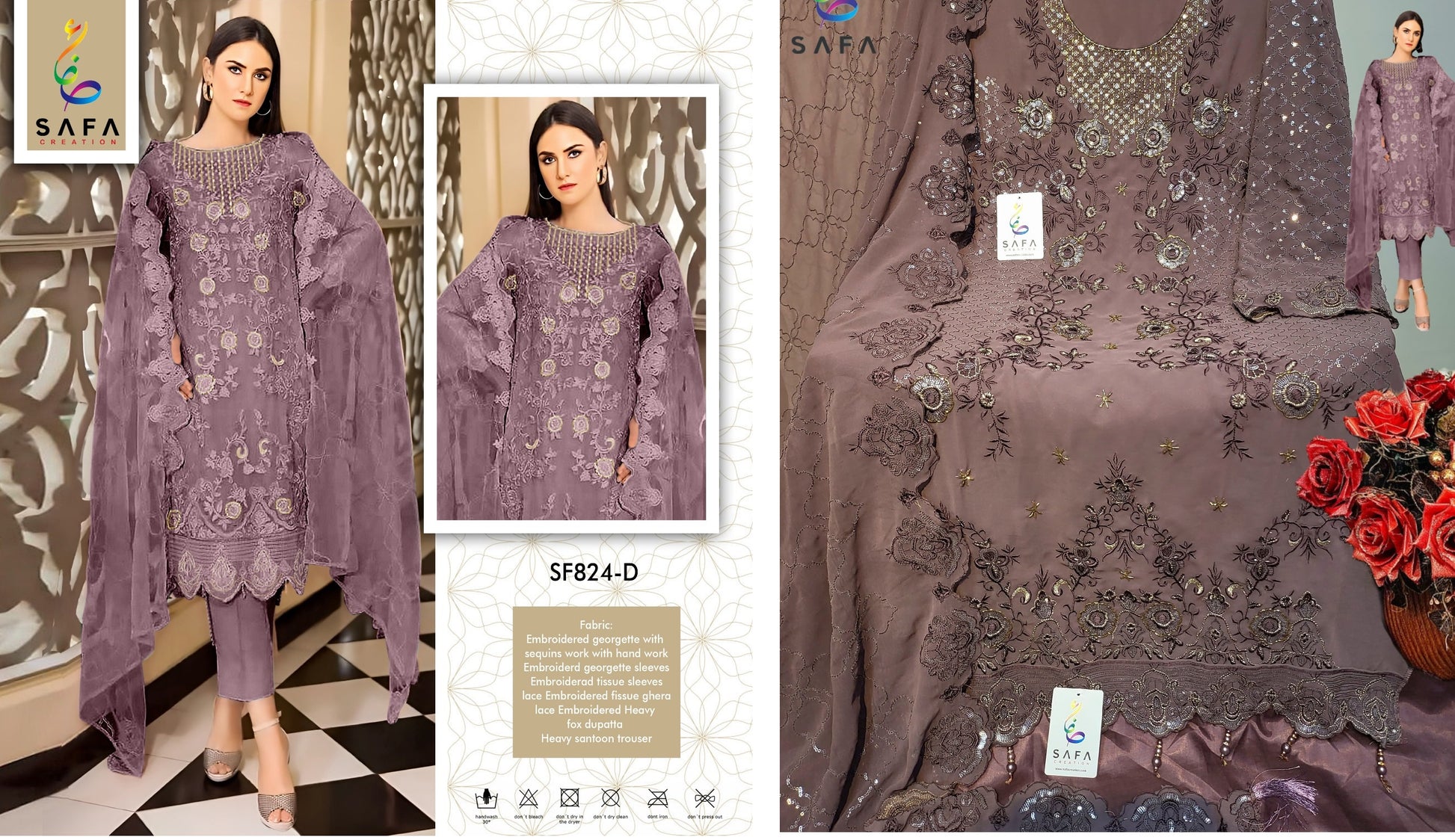 824D Safa Creation Pakistani Salwar Suits