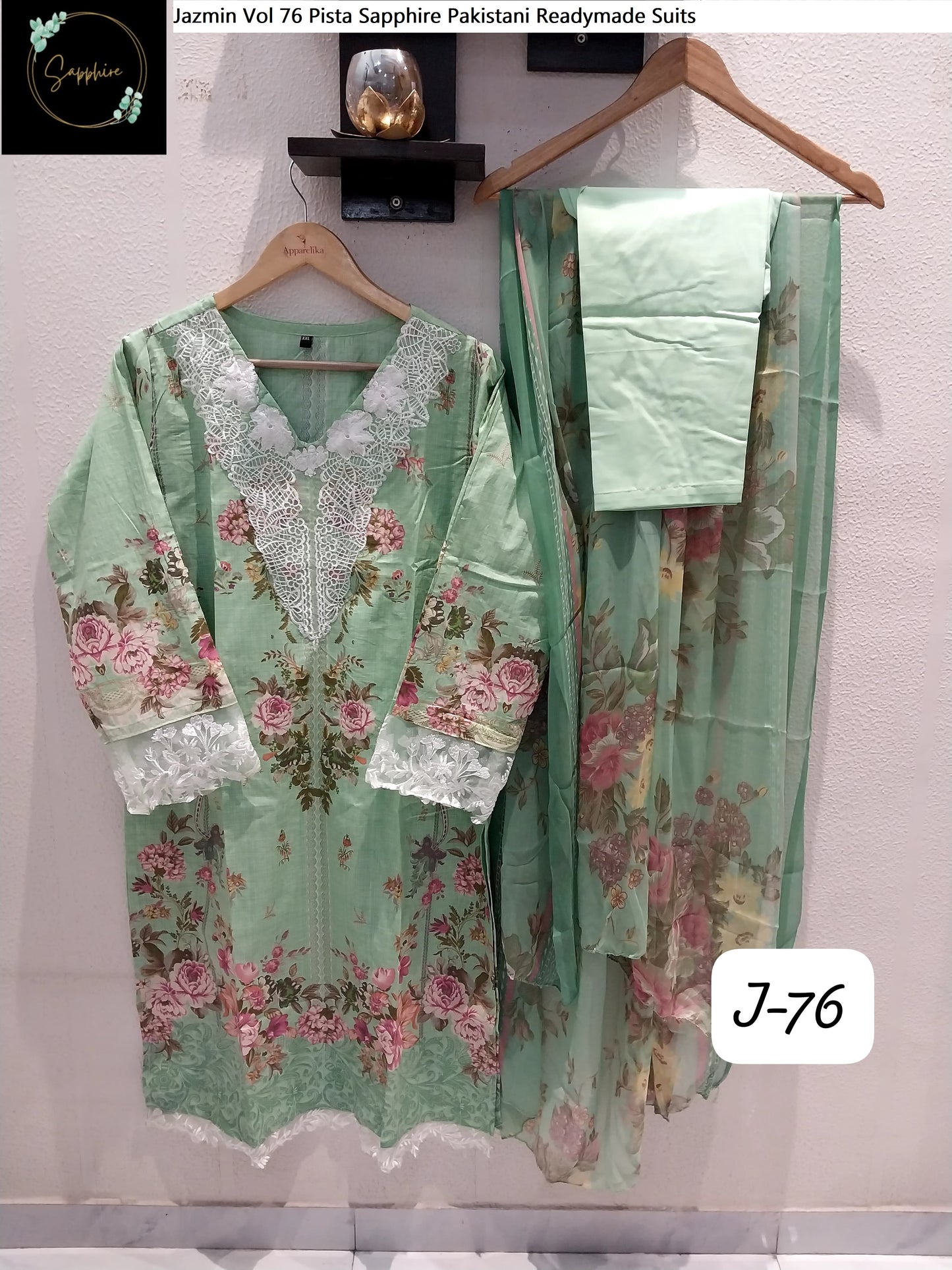 Jazmin Vol 76 Pista Sapphire Pakistani Readymade Suits
