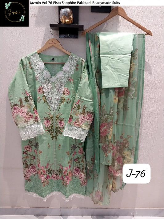 Jazmin Vol 76 Pista Sapphire Pakistani Readymade Suits