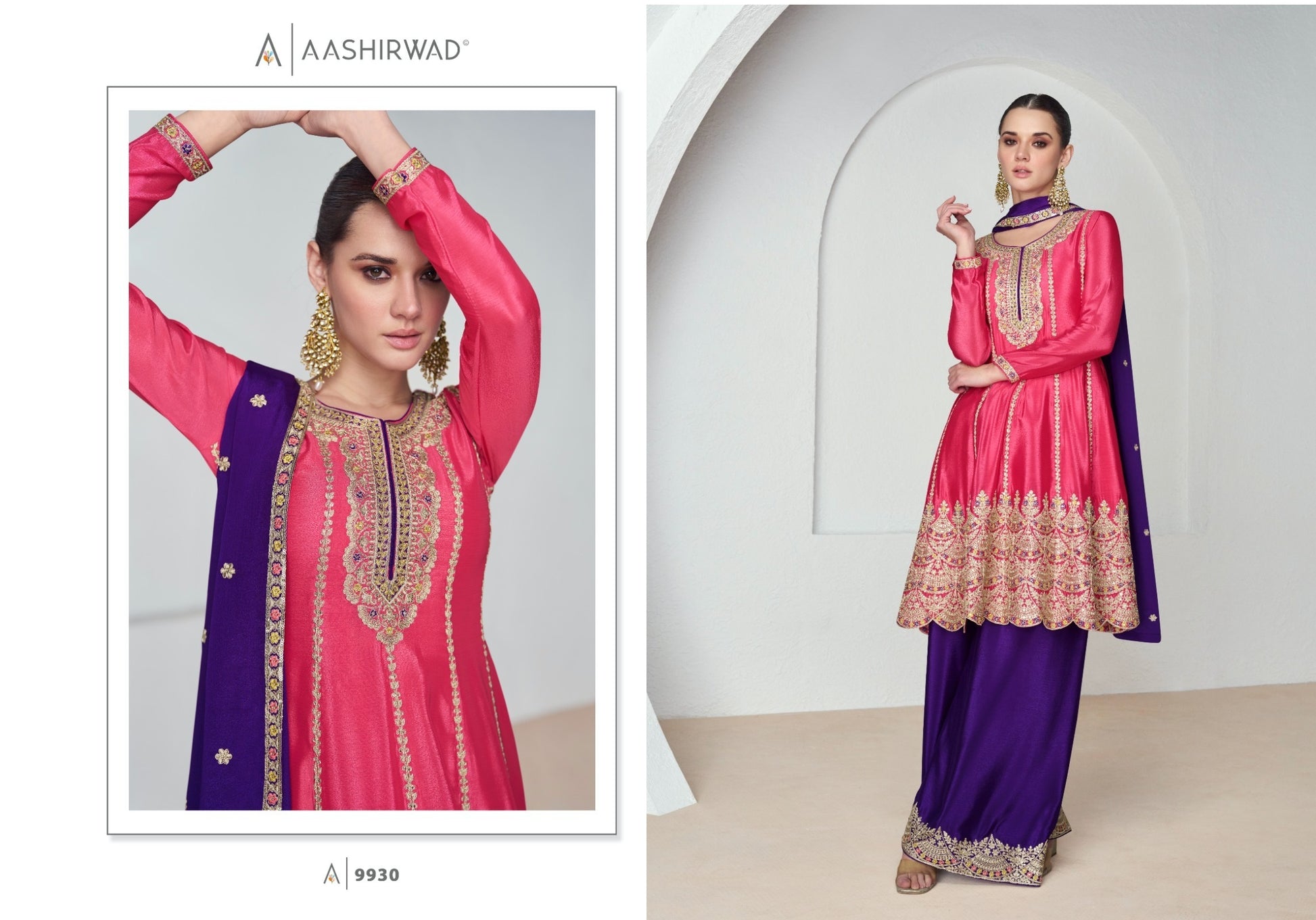 9930 Noura Aashirwad Creation Readymade Suits