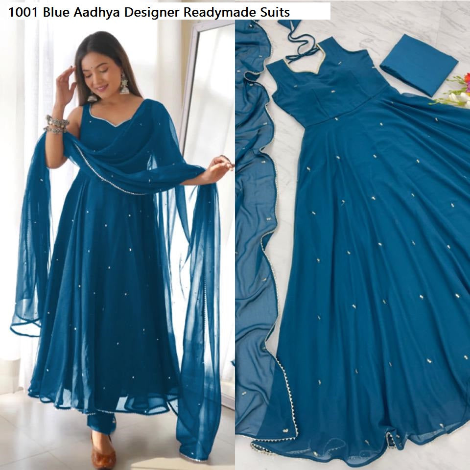 1001Blue Aadhya Designer Readymade Suits