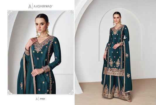 9951 Nazrana Aashirwad Creation Readymade Suits