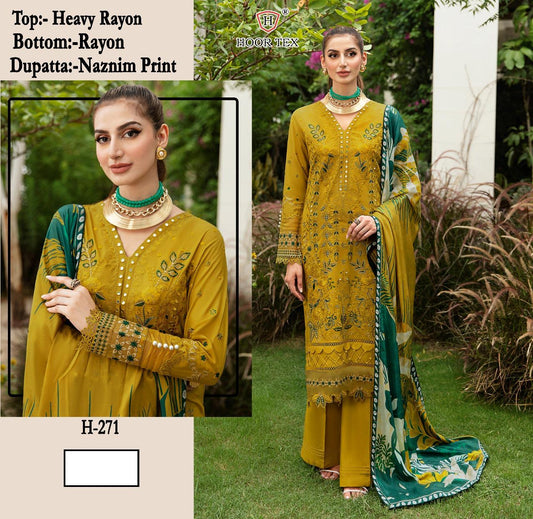 271 Hoor Tex Rayon Pakistani Salwar Suits