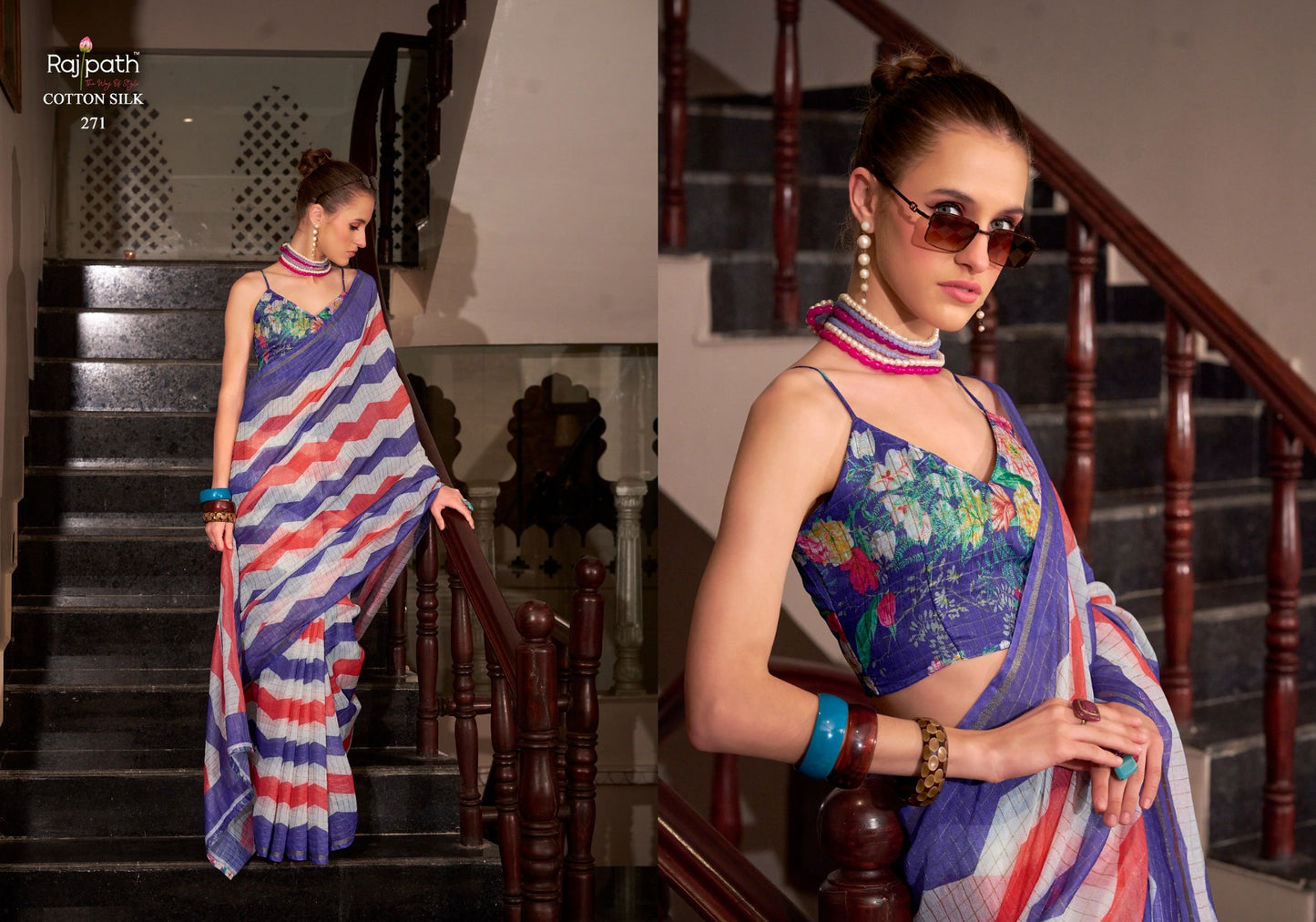 271 Rang De Basanti Rajpath Linen Cotton Sarees