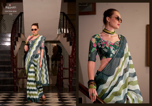 272 Rang De Basanti Rajpath Linen Cotton Sarees