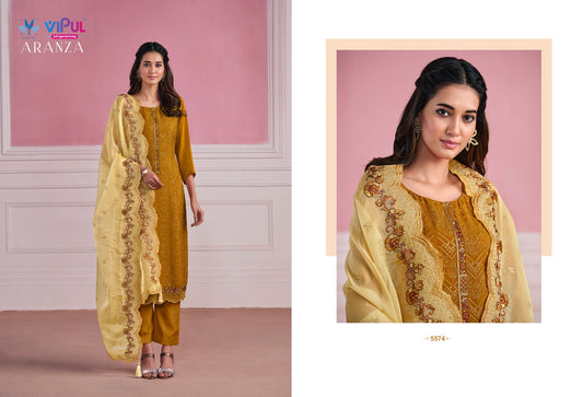 5574 Aranza Vipul Unstitched Suits