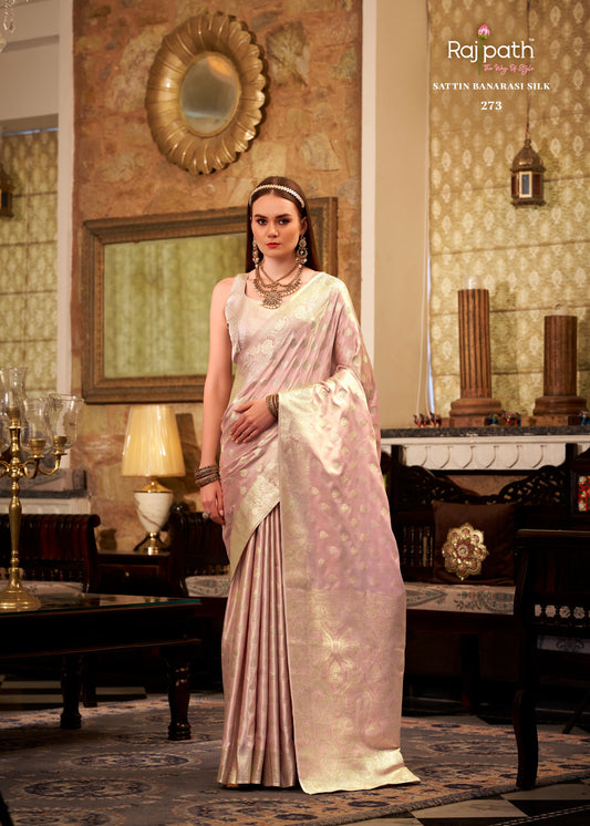 273 Shella Gold Rajpath Satin Silk Sarees