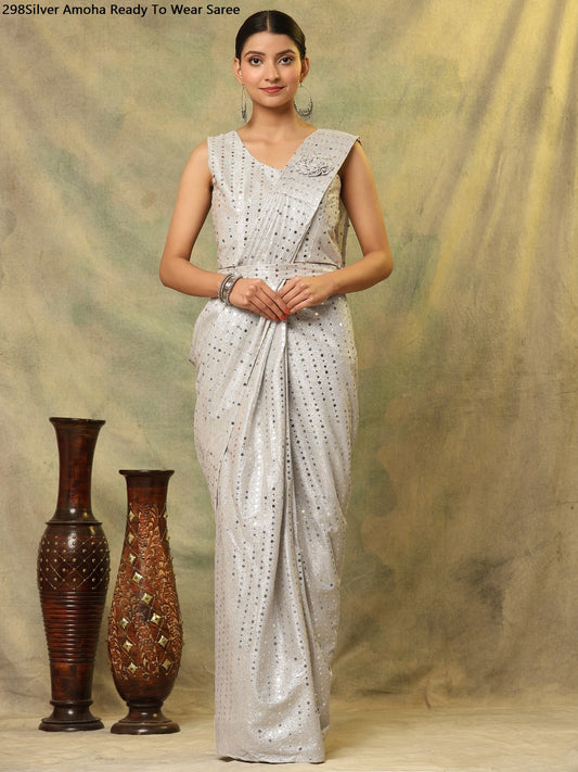 298Silver Amoha Ready To Wear Saree