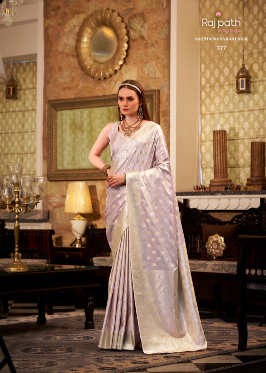 277 Shella Gold Rajpath Satin Silk Sarees
