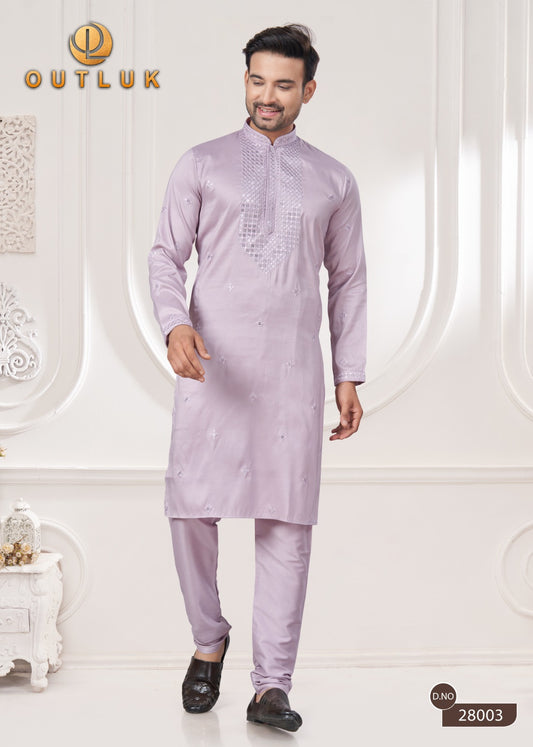 28003 Wedding Collection Vol 28 Outluk Sequence Work Mens Kurta Pyjama