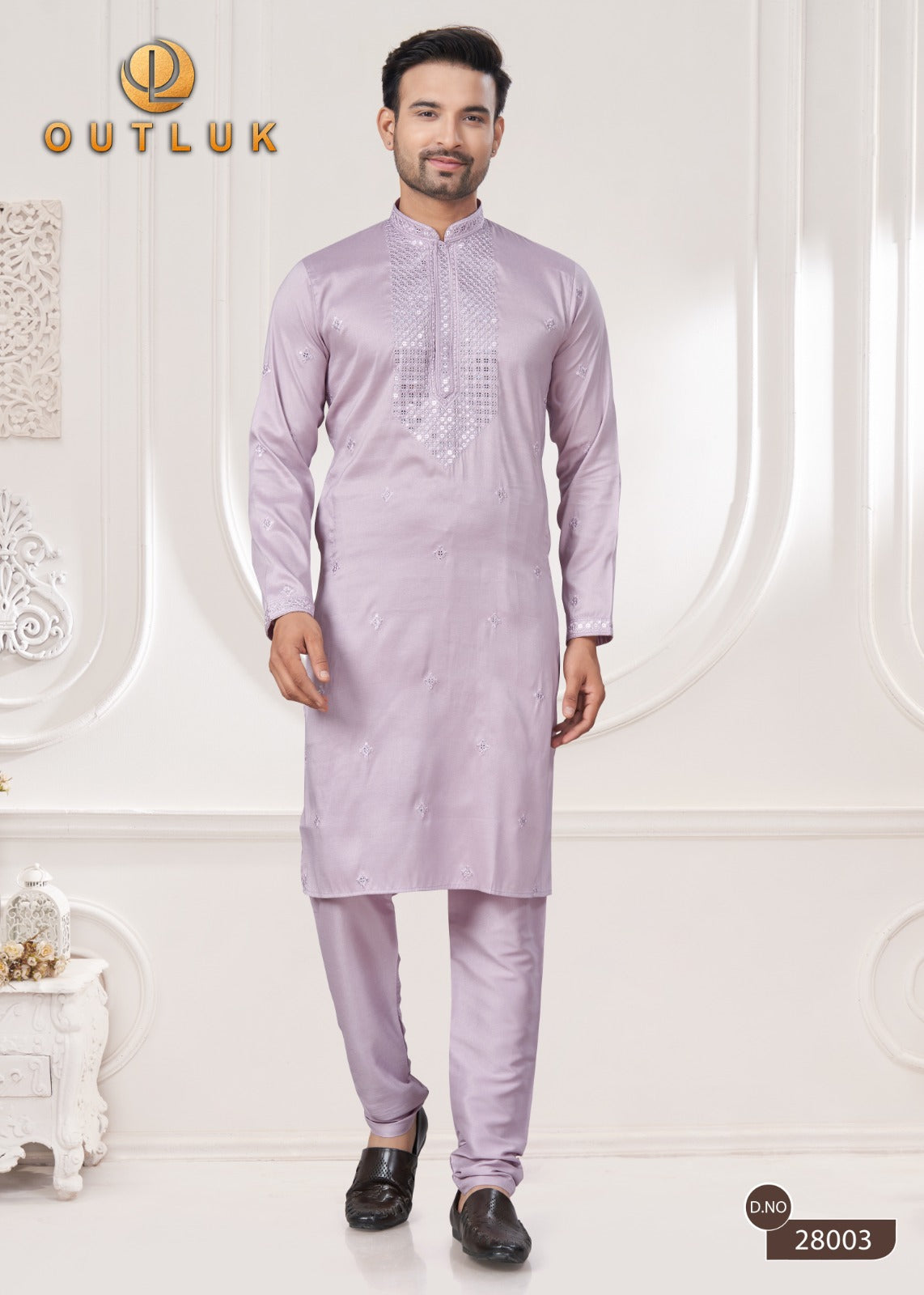28003 Wedding Collection Vol 28 Outluk Sequence Work Mens Kurta Pyjama