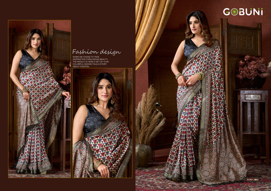 2802 Samaira Gobuni Cluster Digital Sarees