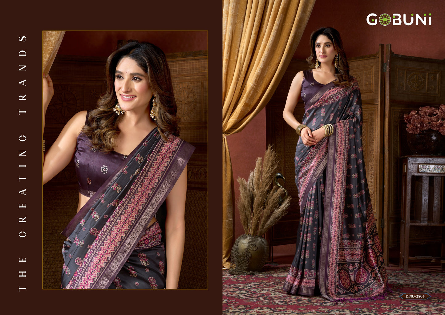 2803 Samaira Gobuni Cluster Digital Sarees