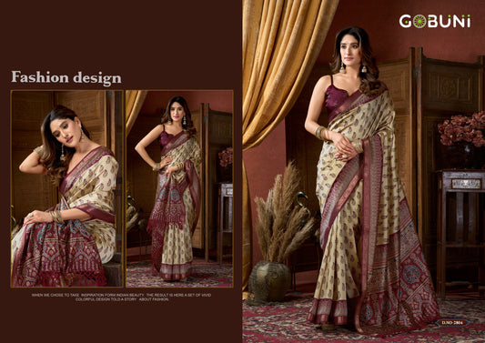 2804 Samaira Gobuni Cluster Digital Sarees