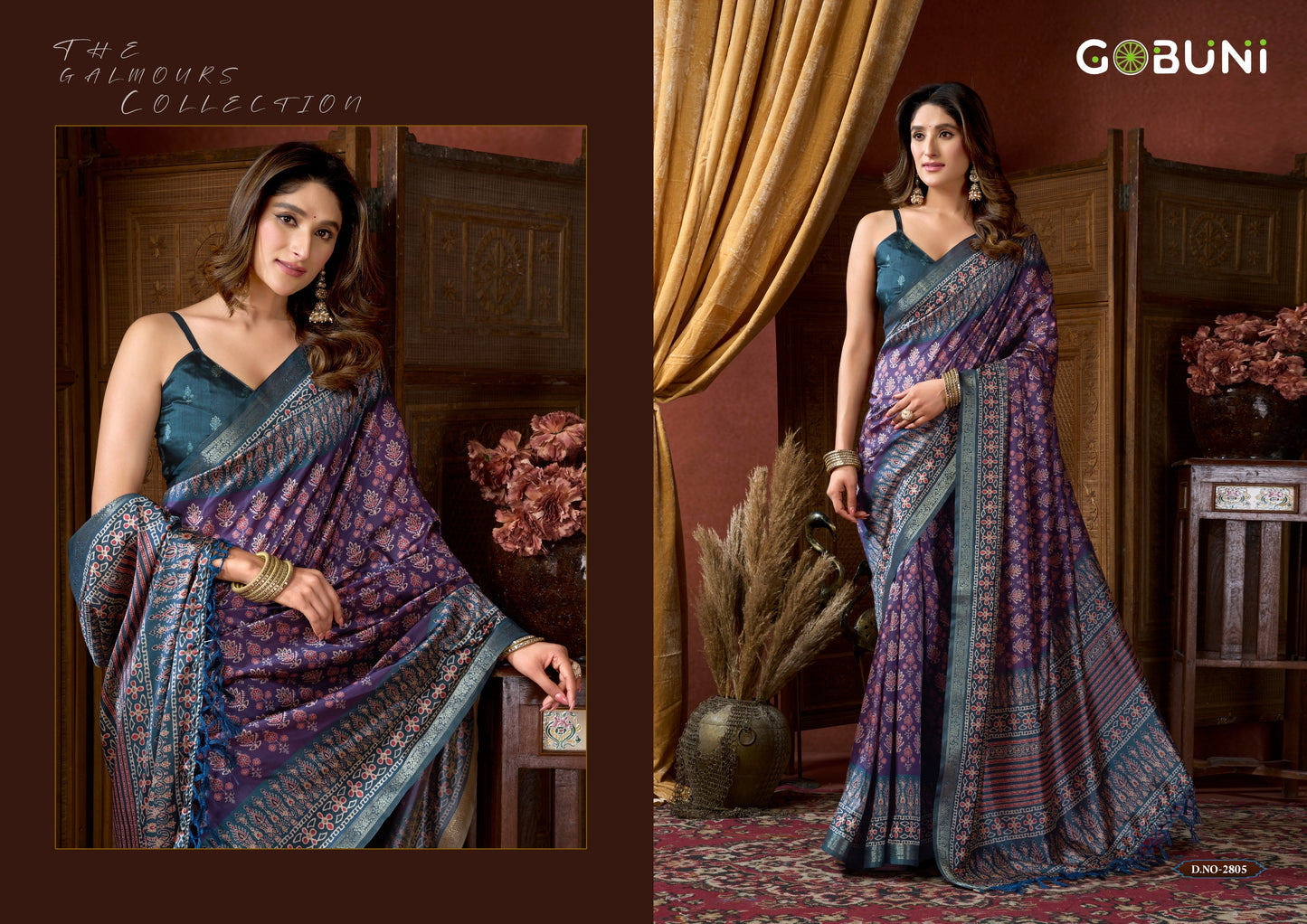 2805 Samaira Gobuni Cluster Digital Sarees