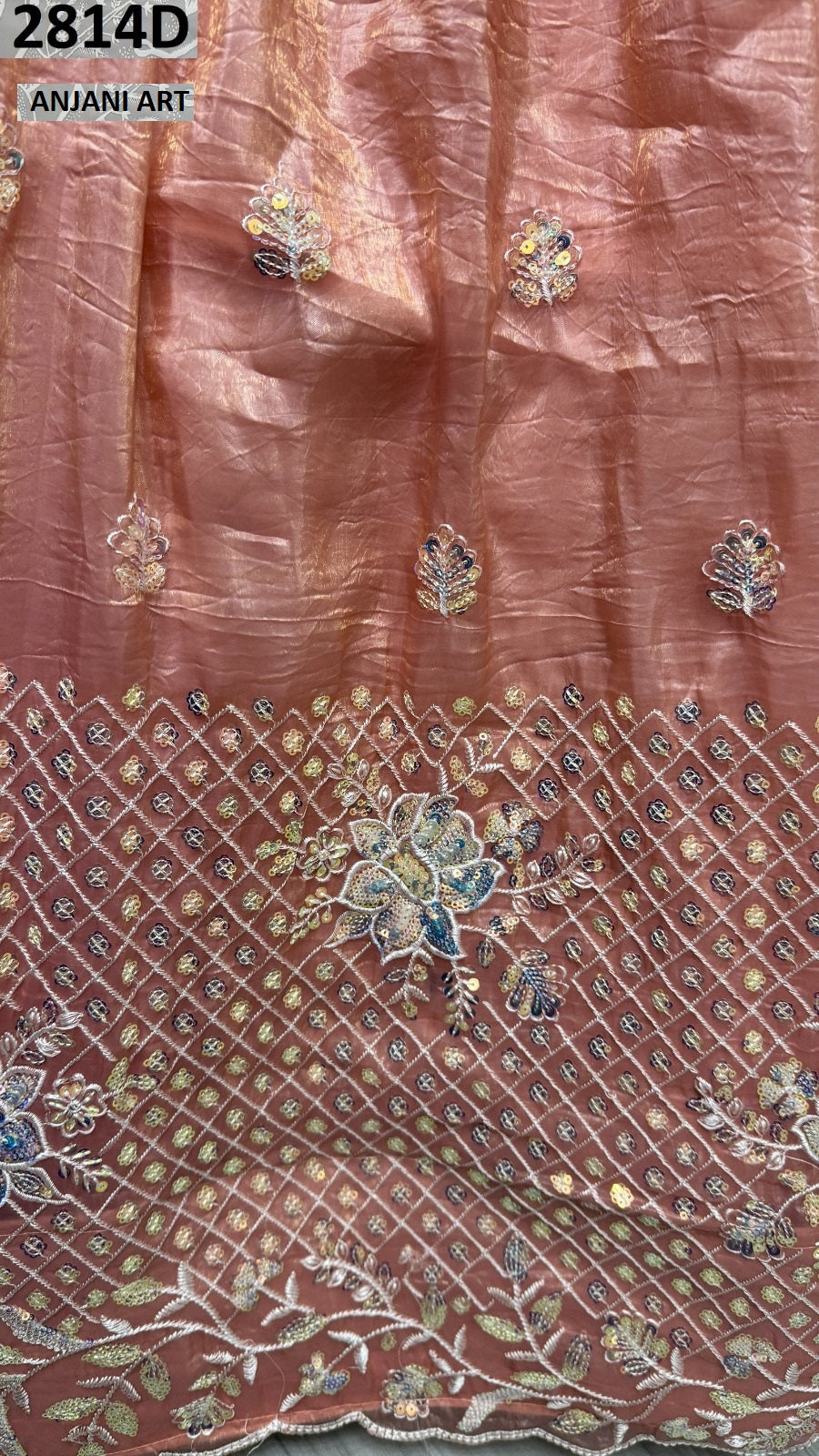 2814D Anjani Art Gold Crush Lehenga Choli
