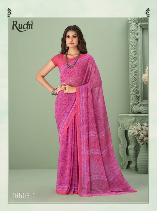 16503-C Raga Georgette Vol 1 Ruchi Sarees