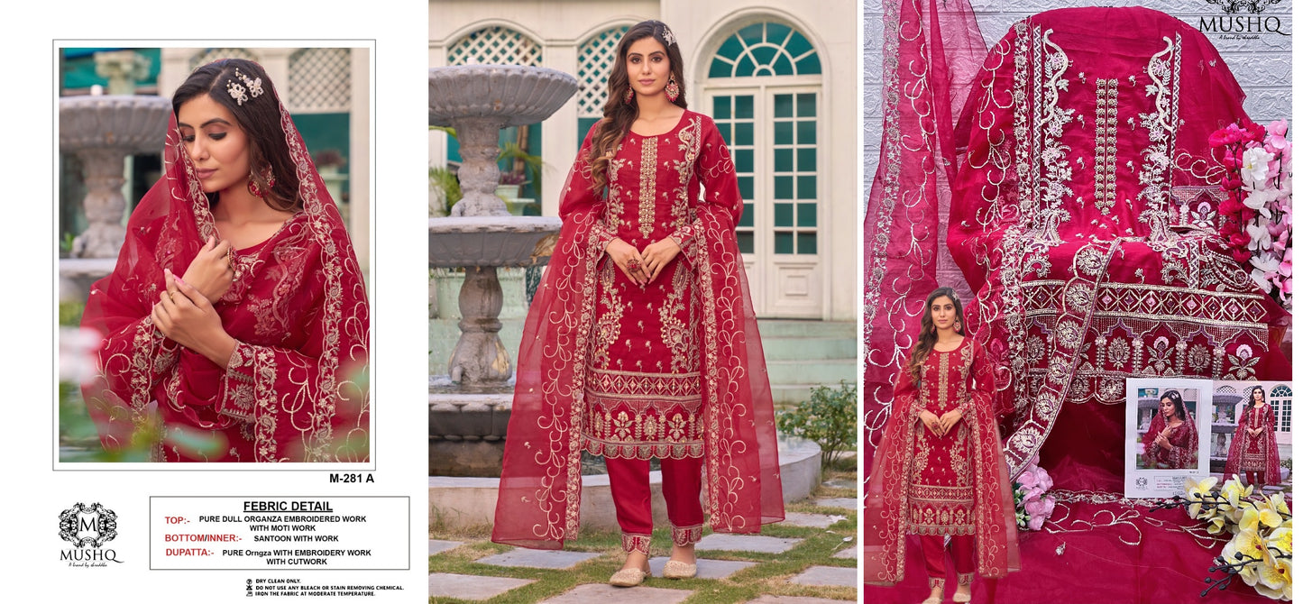 281A Mushq Pakistani Salwar Suits