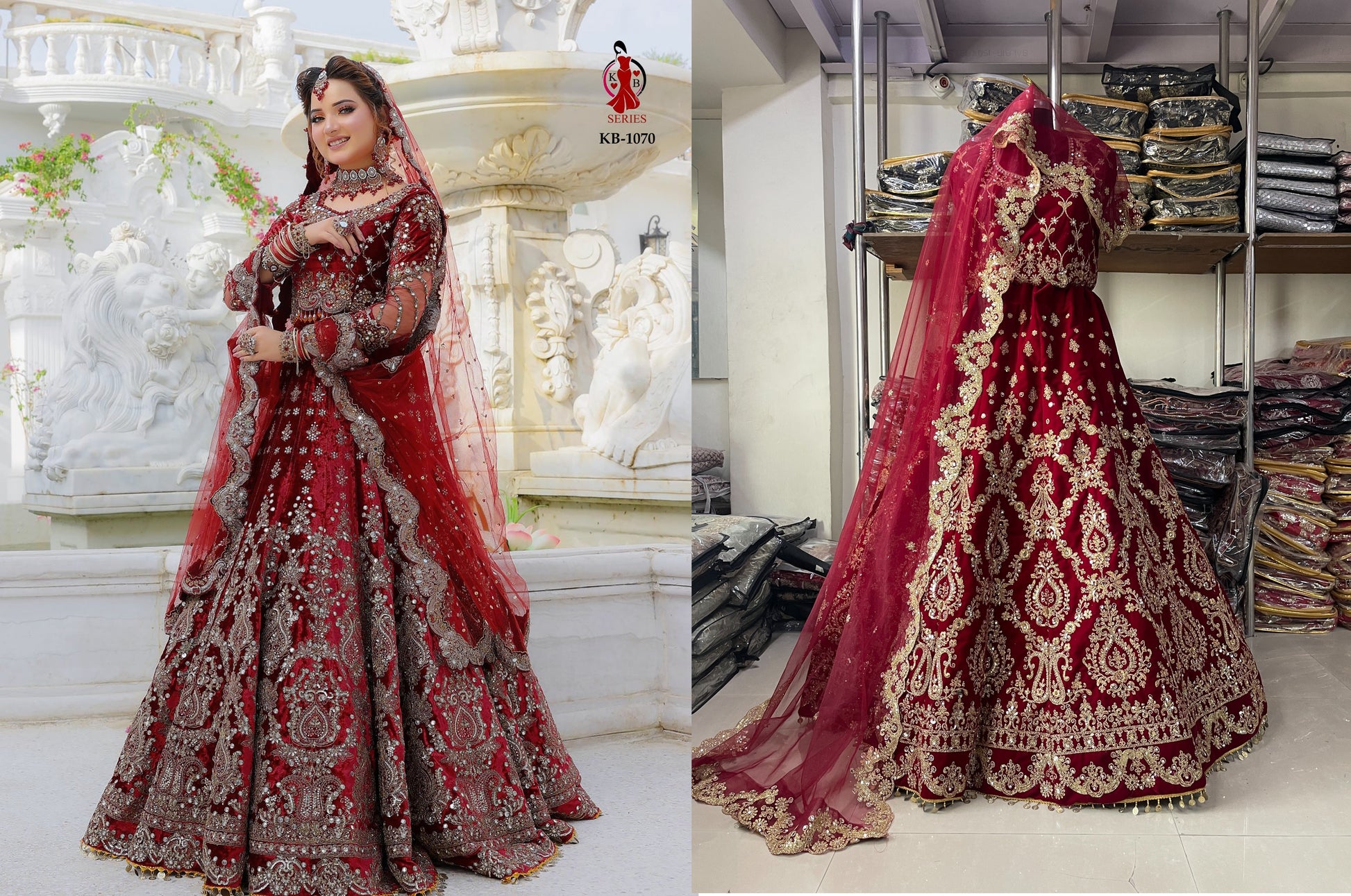 1070 Maroon Kb Series Lehenga Choli