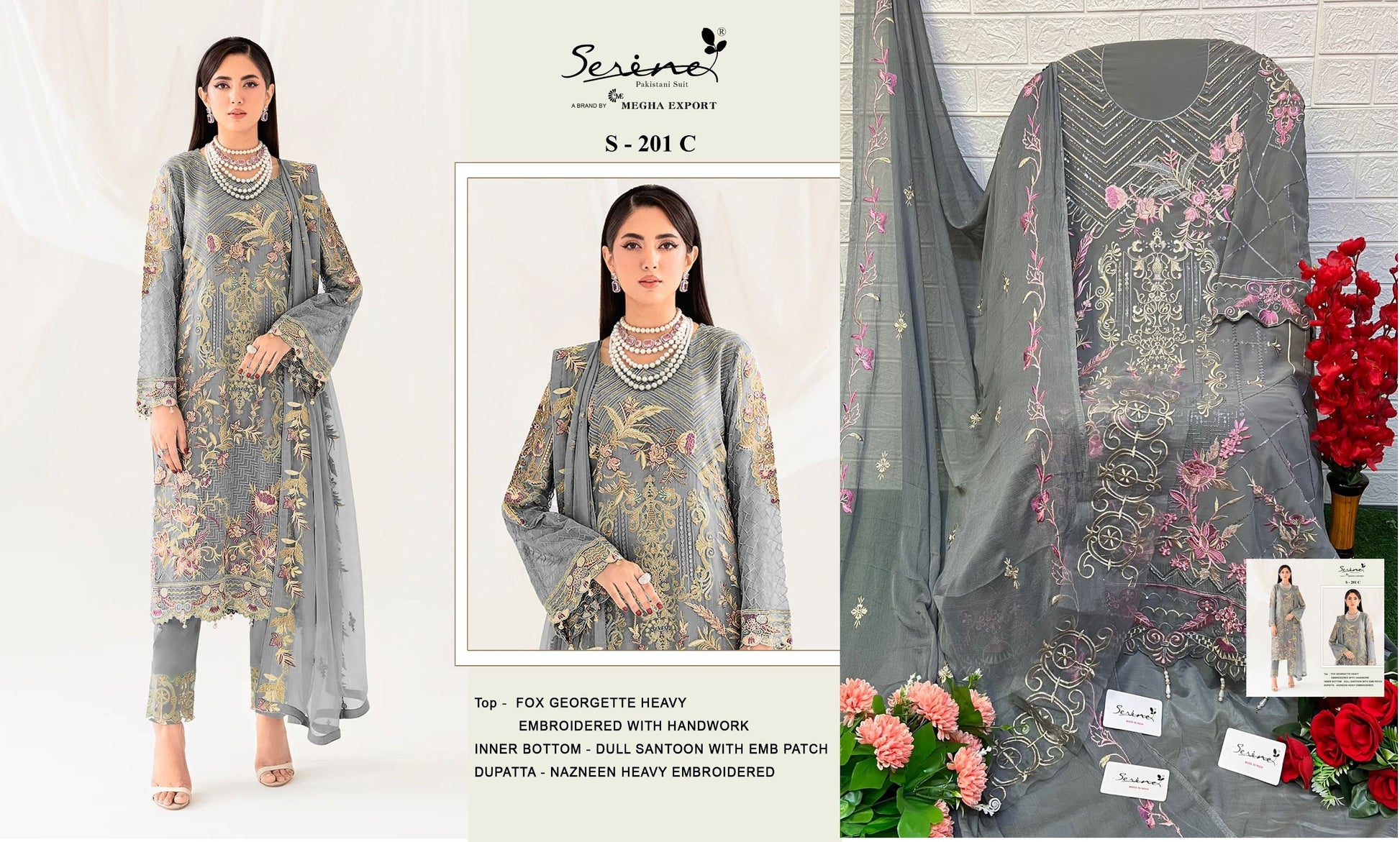 201C Serine Pakistani Salwar Suits