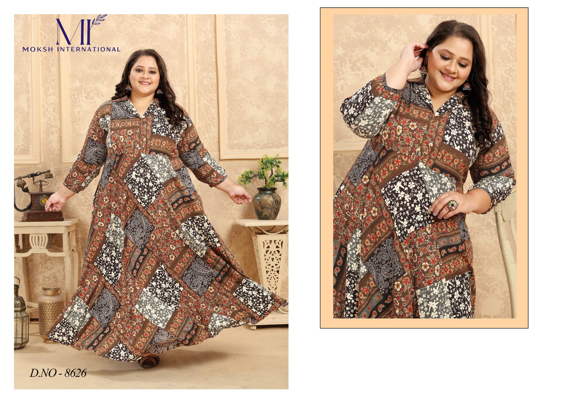 8626 Plus Size Vol 2 Moksh One Piece