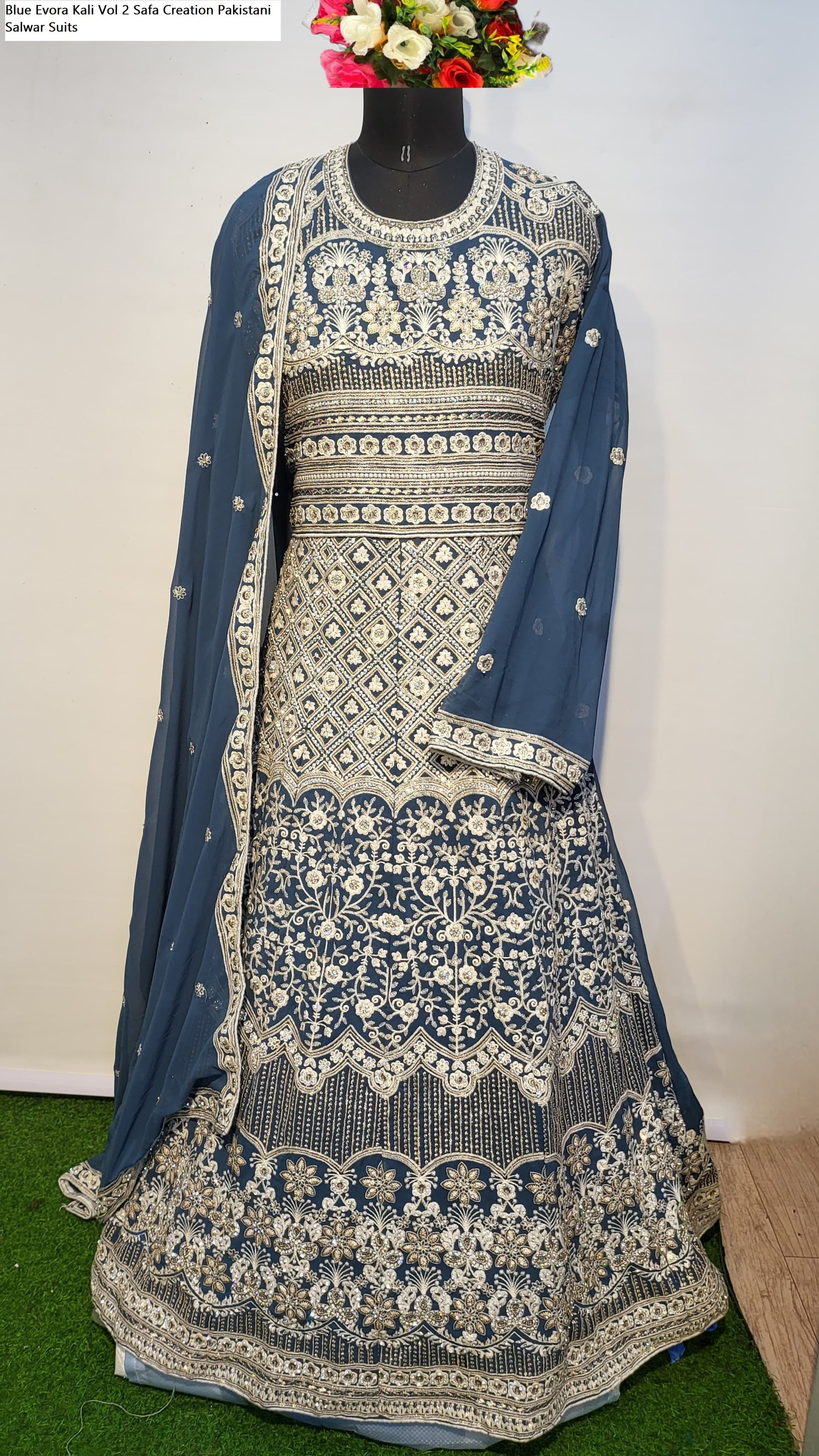 Blue Evora Kali Vol 2 Safa Creation Pakistani Salwar Suits