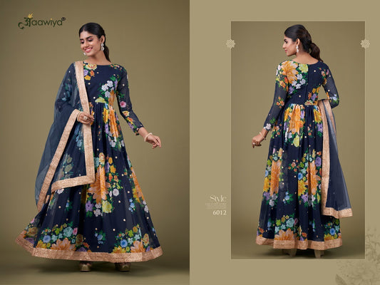 6012 Floral Vol 1 Aawiya Readymade Suits