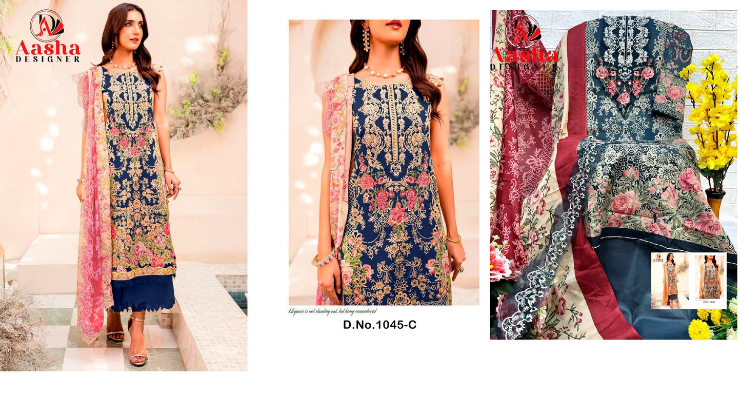 1045C Aasha Designer Pakistani Salwar Suits