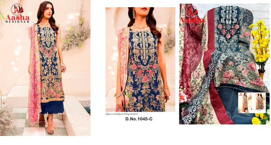 1045C Aasha Designer Pakistani Salwar Suits