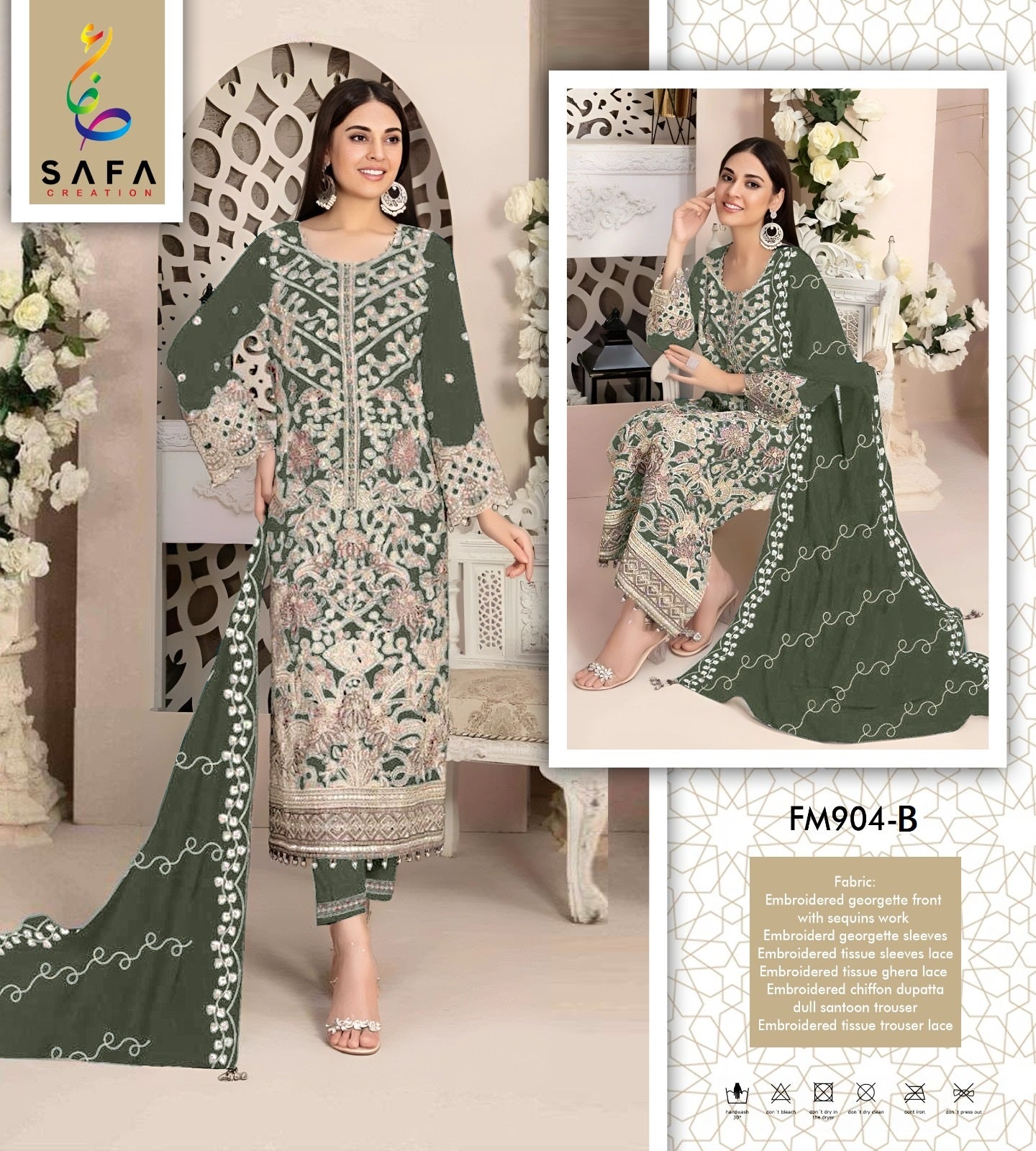 Fm-904B Safa Creation Pakistani Salwar Suits