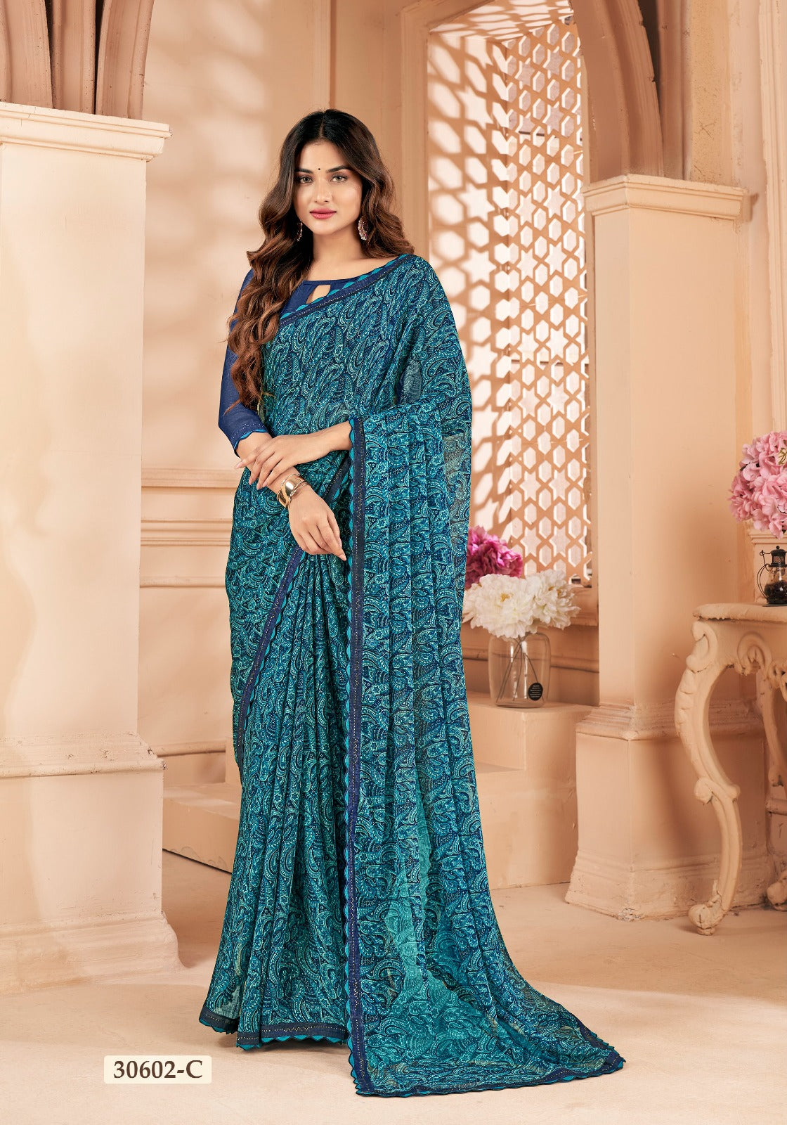 30602C Vanilla Ruchi Sarees