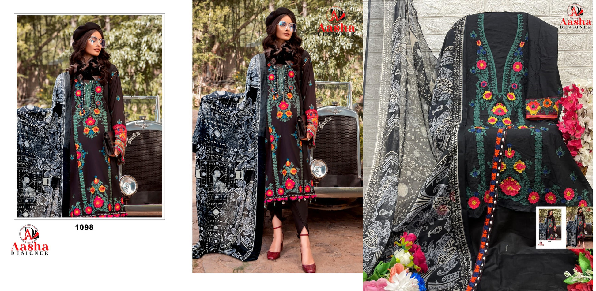 1098 Aasha Designer Pakistani Salwar Suits