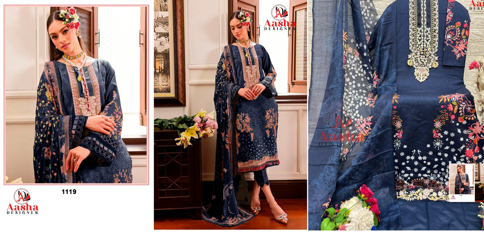 1119 Aasha Designer Pakistani Salwar Suits