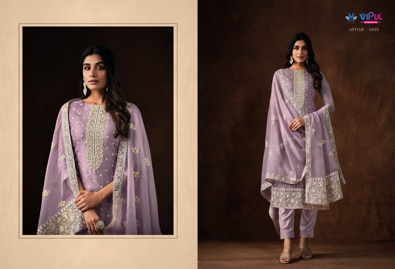 5453 Afiyah Vipul Unstitched Suits