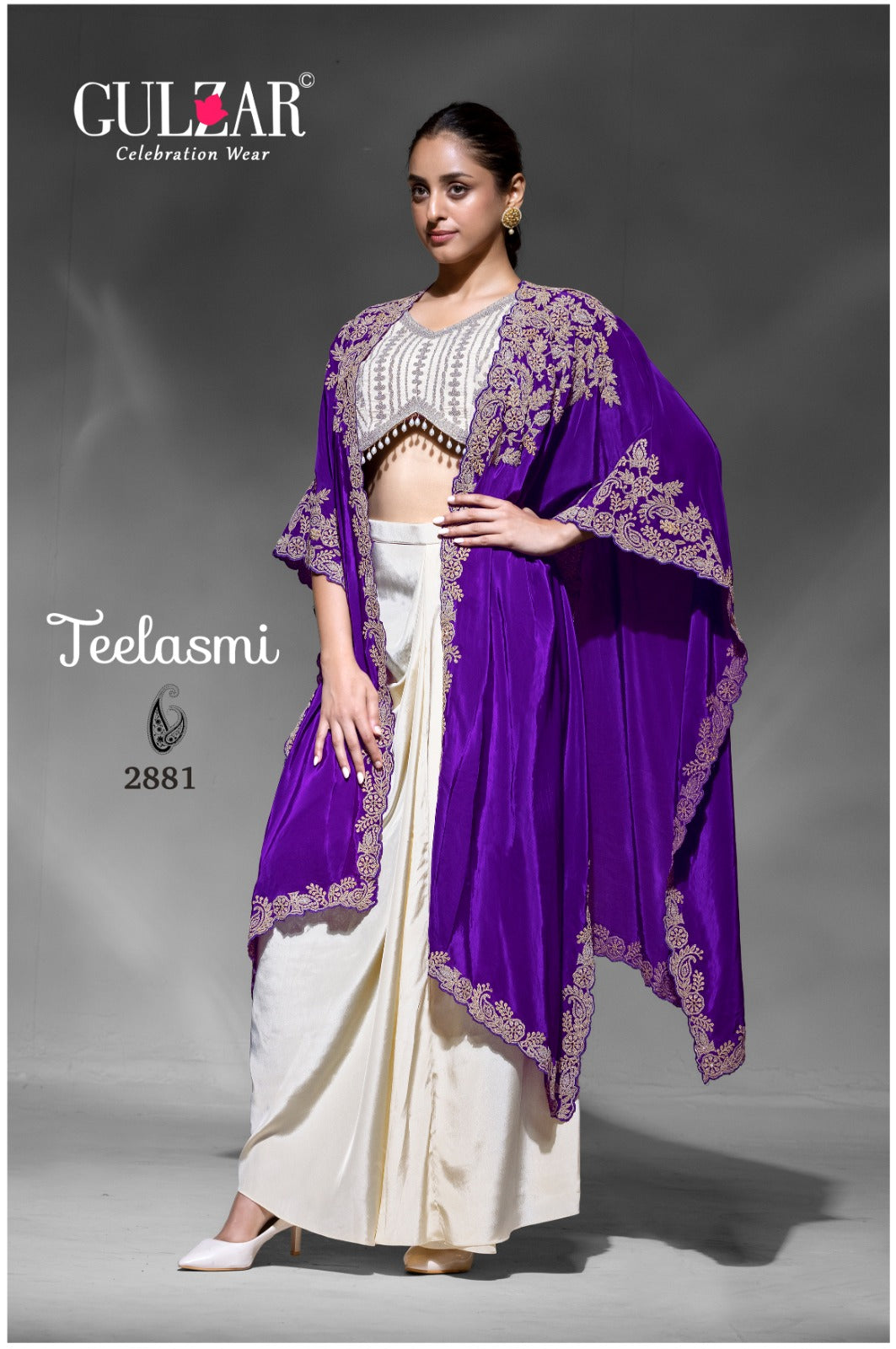 2881 Teelasmi Gulzar Premium Crepe Indowestern Pair