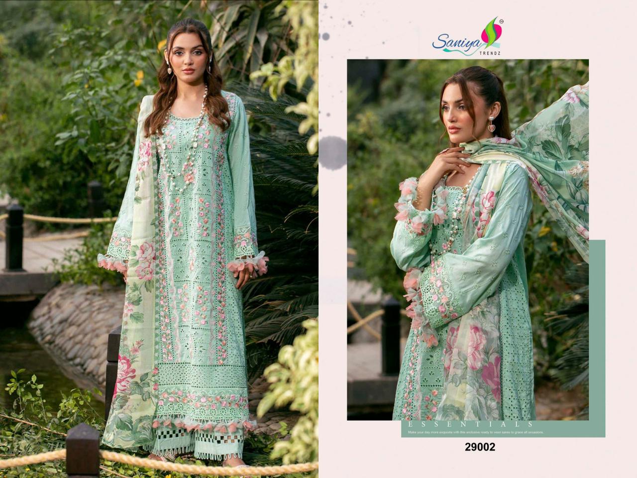 29002 Adan Libas Chikankari 29 Saniya Trendz Embroidered Pakistani Salwar Suits