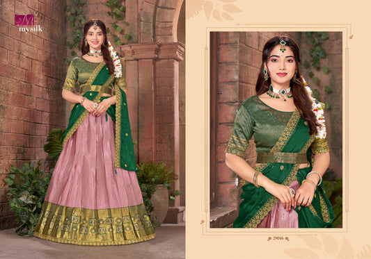 29046 Vernee Mysilk Rangoli Lehenga Saree